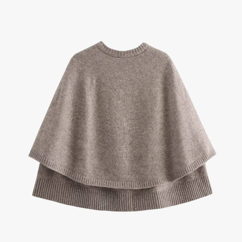 Button-Front Short Cape Cardigan