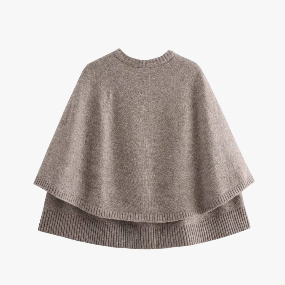 Button-Front Short Cape Cardigan