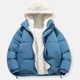 Luxury Winter Puffer Hooded Jacket with Plush Inner Lining