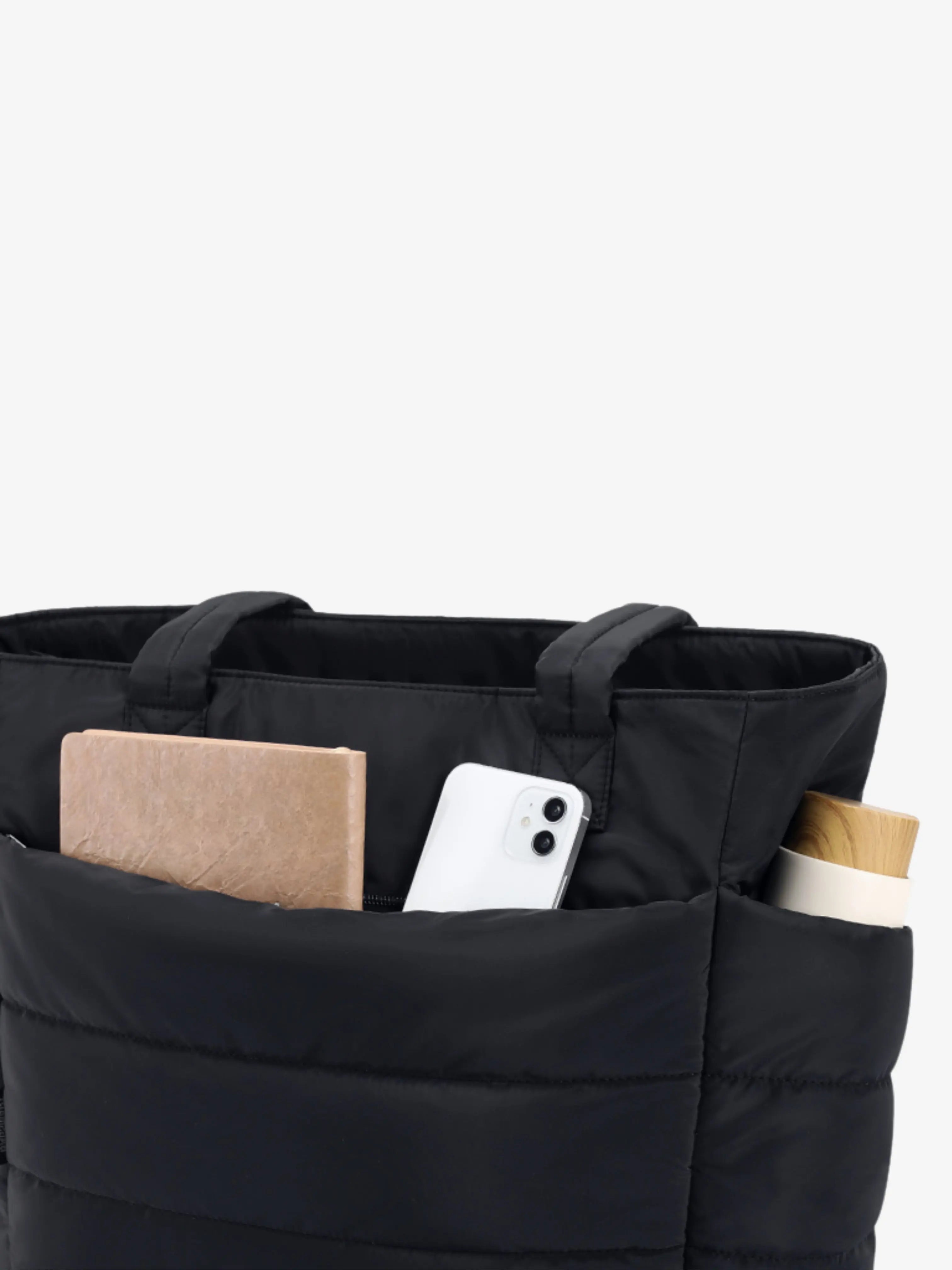 Quilted Shoulder Tote Bag with Padded and Structured Design