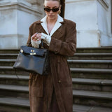 Timeless Double-Breasted Trench Coat with Waist Belt