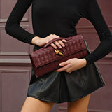 Woven Flap Clutch and Shoulder Bag – Versatile Elegant Design