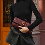 Woven Flap Clutch and Shoulder Bag – Versatile Elegant Design