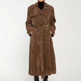 Timeless Double-Breasted Trench Coat with Waist Belt
