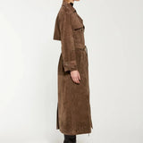 Timeless Double-Breasted Trench Coat with Waist Belt