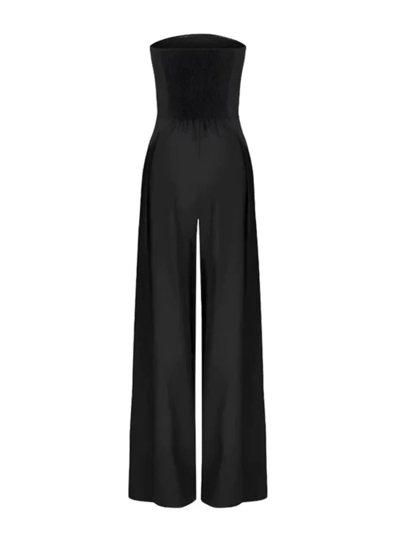 Elegant Off-Shoulder Wide-Leg Jumpsuit