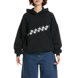 Red Star Embroidered Oversized Hoodie