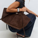 Structured Shopper Bag with Gold-Tone Detail