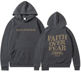 Faith Over Fear Graphic Hoodie with Inspirational Back Print