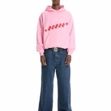 Red Star Embroidered Oversized Hoodie