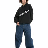 Red Star Embroidered Oversized Hoodie