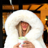 Oversized Fit Faux Fur Hooded Jacket - Extra Large