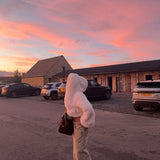 Oversized Faux Fur Jacket with Extra-Large Hood