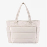 Quilted Shoulder Tote Bag with Soft Padding and Structured Shape