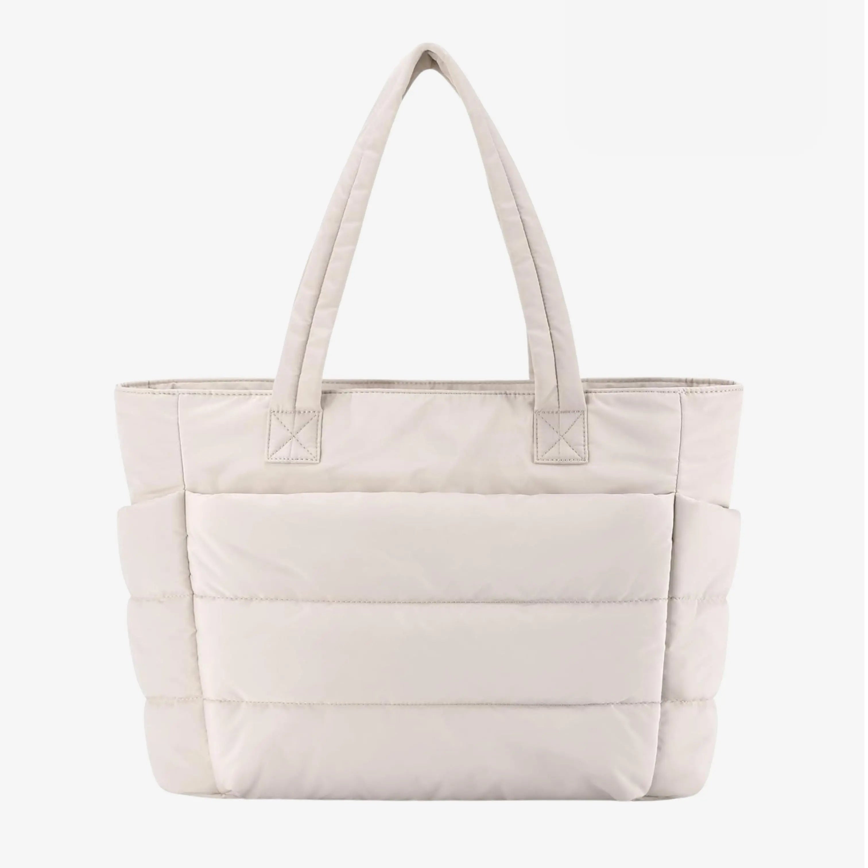 Quilted Shoulder Tote Bag with Soft Padding and Structured Shape