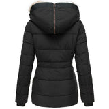 Luxury Quilted Winter Puffer Jacket with Faux Fur Hood Trim
