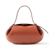 Designer-Inspired Sculptural Round Shoulder Bag with Top Handle
