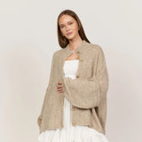 Gold Button Chunky Knit Cardigan