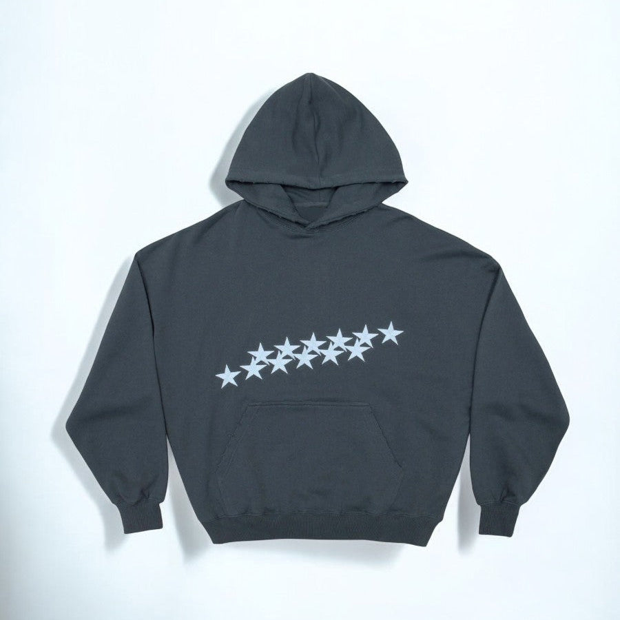 Red Star Embroidered Oversized Hoodie