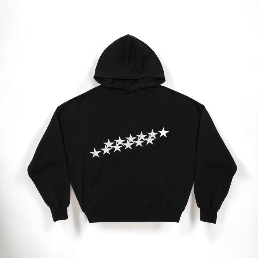 Red Star Embroidered Oversized Hoodie