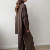 Relaxed Turtleneck Knit Lounge Set