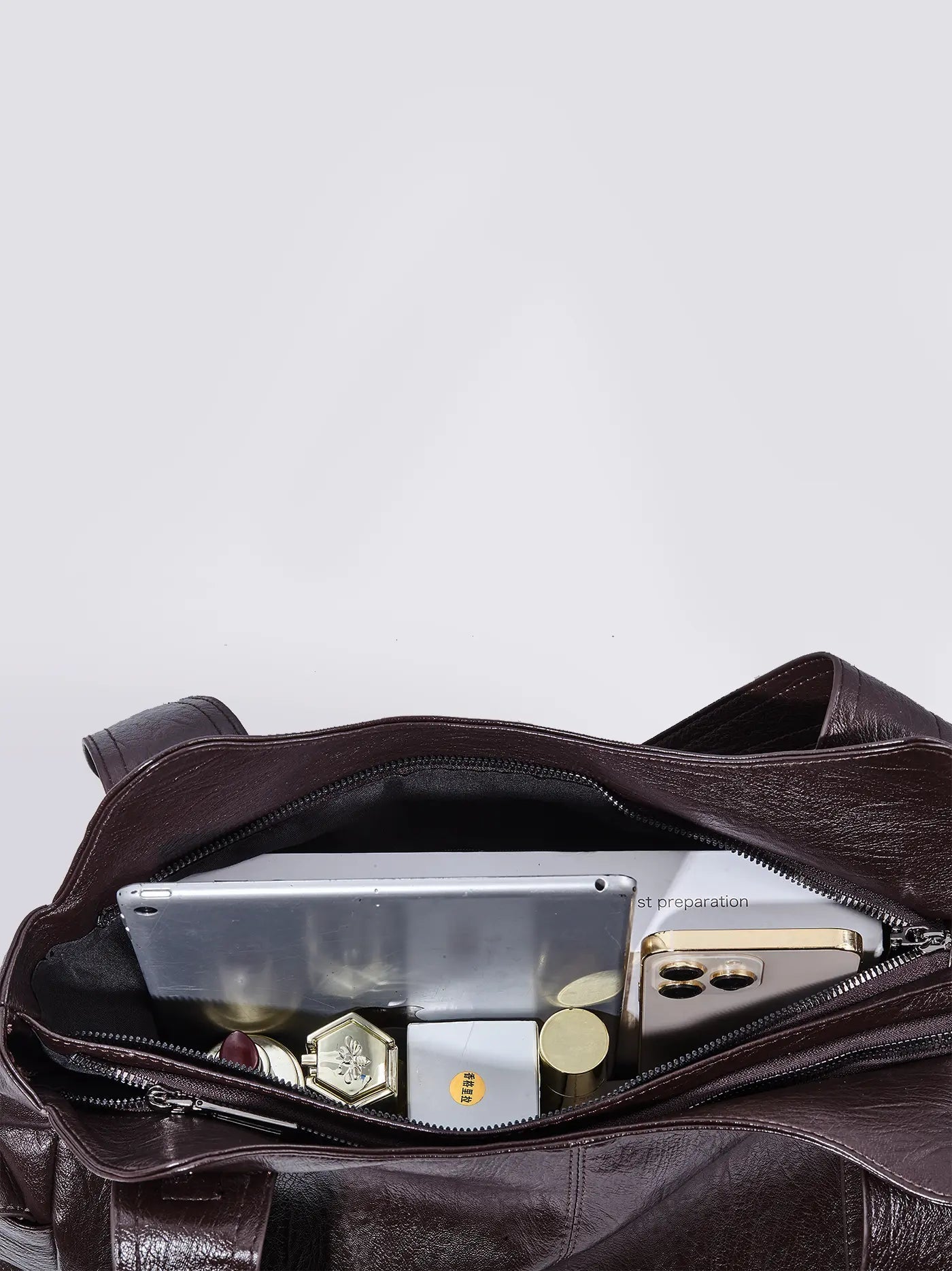 Classic Shoulder Bag with Adjustable Strap and Multiple Compartments