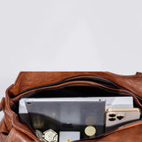 Classic Multi-Pocket Shoulder Bag with Adjustable Strap