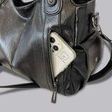 Classic Multi-Pocket Shoulder Bag with Adjustable Strap
