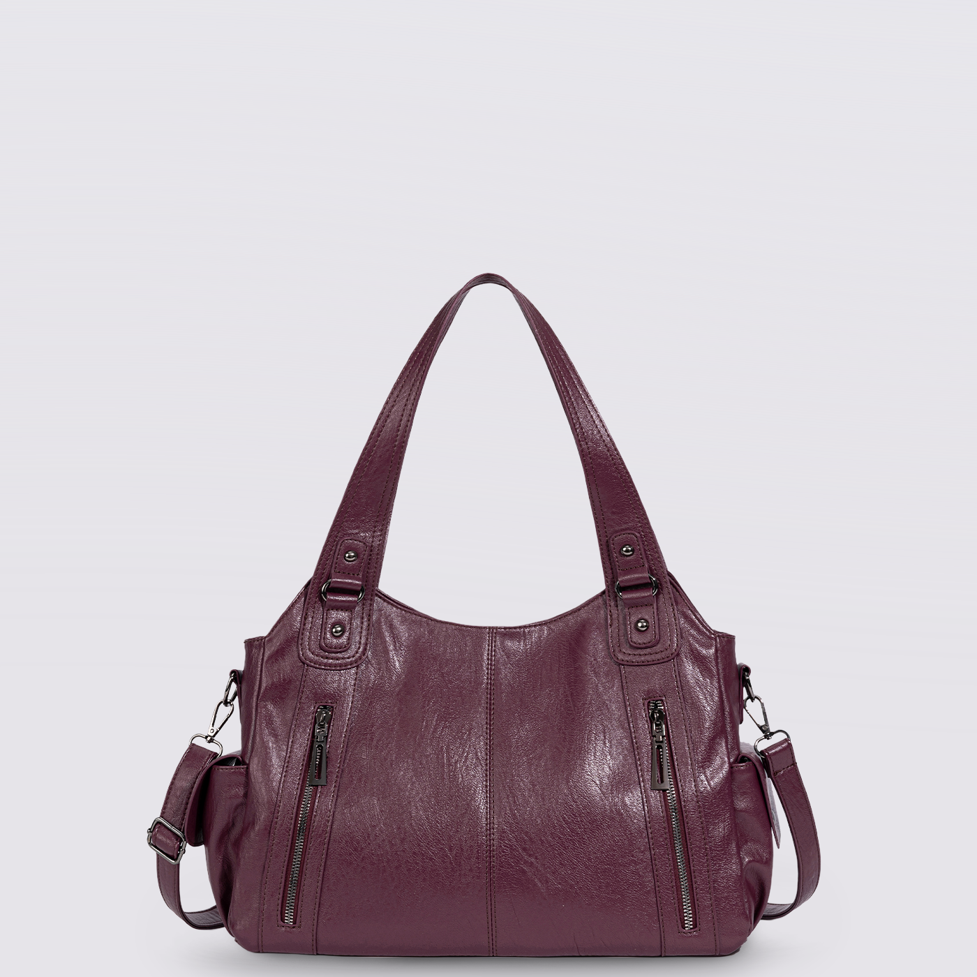 Classic Multi-Pocket Shoulder Bag with Adjustable Strap