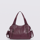 Classic Multi-Pocket Shoulder Bag with Adjustable Strap