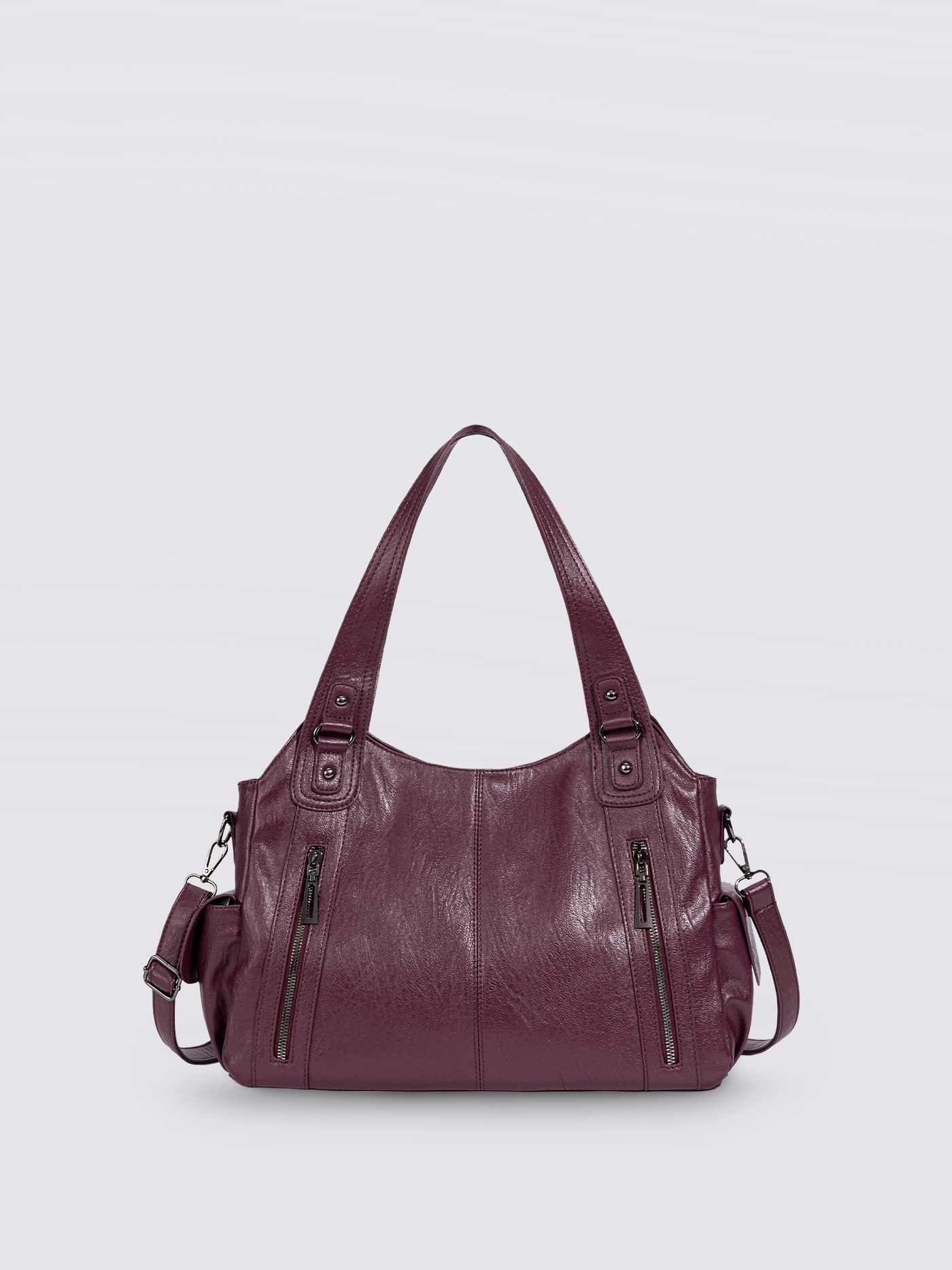 Classic Shoulder Bag with Adjustable Strap and Multiple Compartments