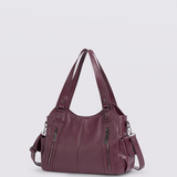Classic Multi-Pocket Shoulder Bag with Adjustable Strap