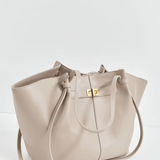 Structured Shopper Bag with Gold-Tone Detail