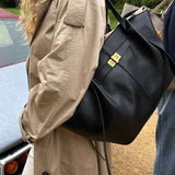 Structured Shopper Bag with Gold-Tone Detail