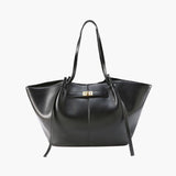 Structured Shopper Bag with Gold-Tone Detail